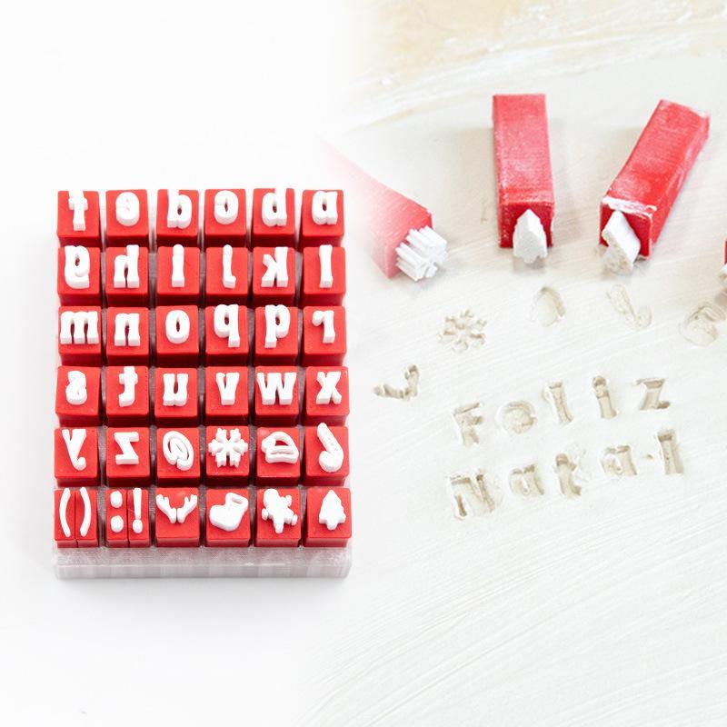 Writing Tools - مجموعة أختام طينية بتصميم عيد الميلاد
