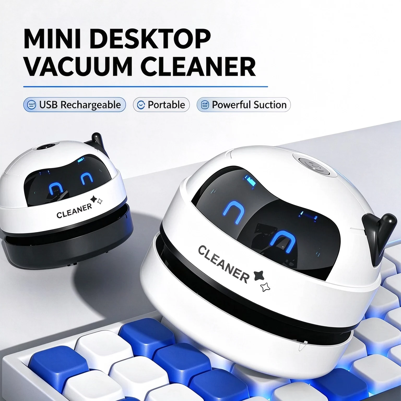 مكنسة كهربائية صغيرة محمولة لل - مراجعة Mini Desktop Vacuum Cleaner For Eraser Dust وسعره