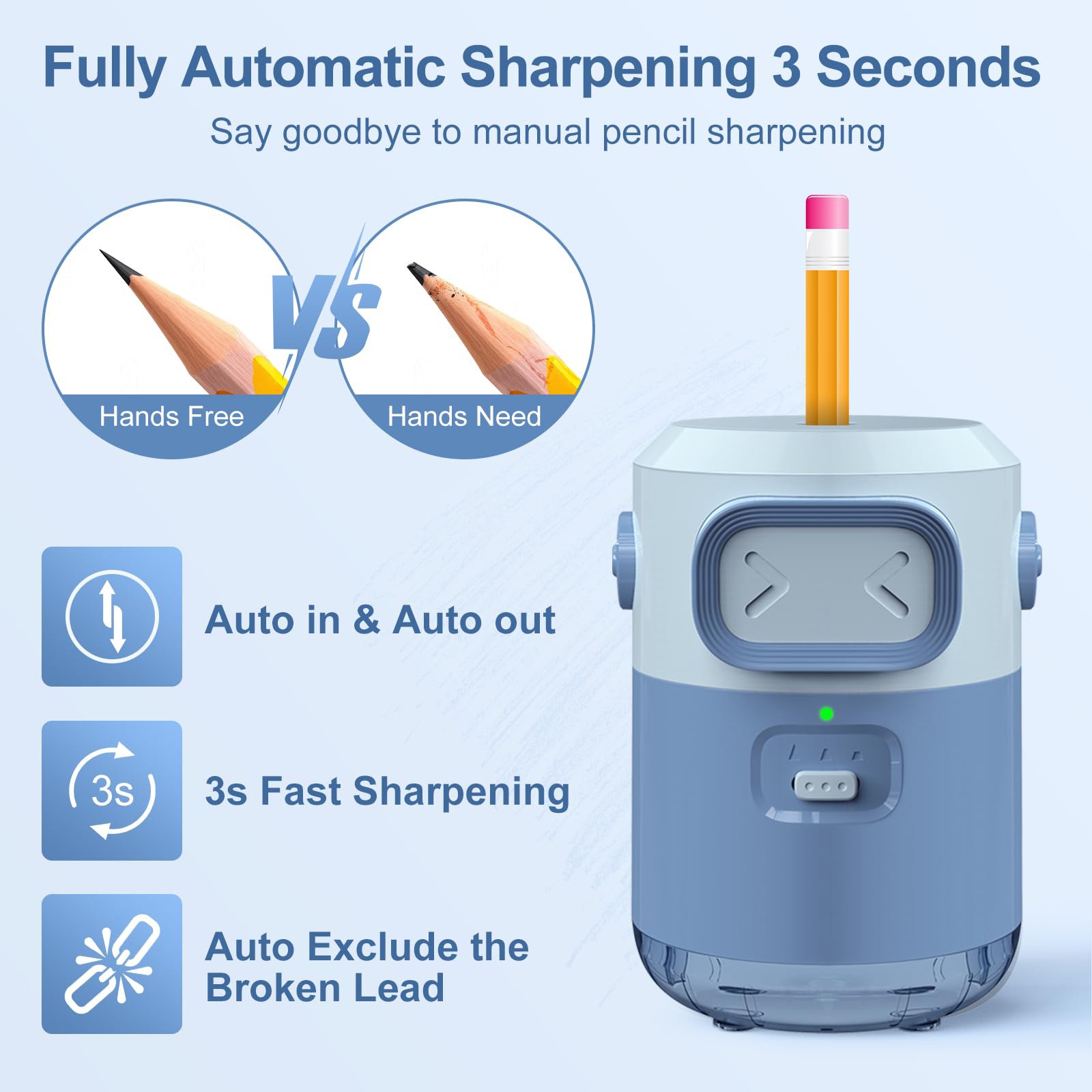 مبراة أقلام كهربائية أوتوماتيك - مراجعة Electric Pencil Sharpener Usb وسعره