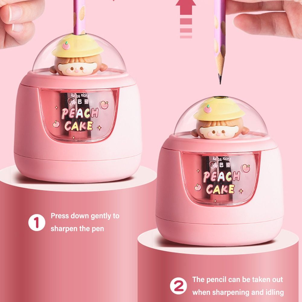 لطيف الكرتون بطارية شحن مبراة  - مراجعة Electric Pencil Sharpener Usb وسعره